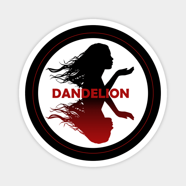 Dandelion Mirror Circle Magnet by JackKinsley